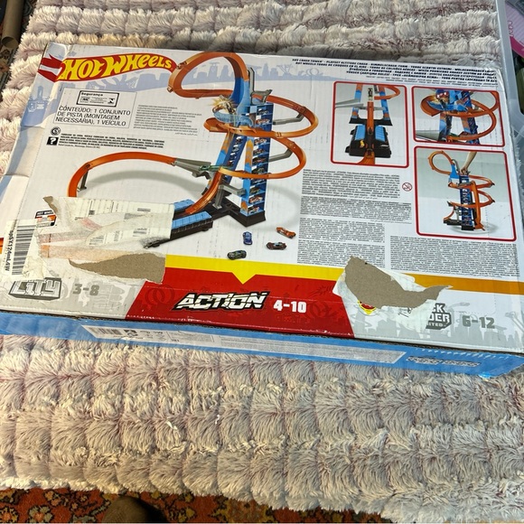 Hot Wheels Toy Car Track Set, Sky Crash Tower - Picture 3 of 10